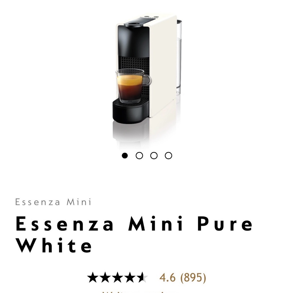Nespresso Essenza Mini Pure White Coffee Machine